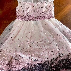 Pink sequined party dress